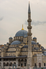 Fototapeta na wymiar View of Yeni Cami Mosque at sunset, Istanbul, Turkey