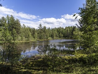 Beautiful landscape on the Vsevolozhsk Lakes, in the Leningrad region in North-West Russia