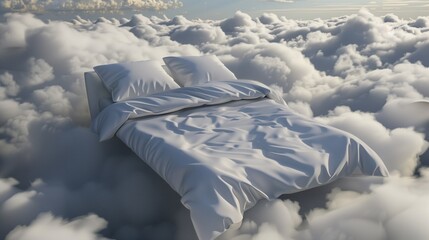 Bed among clouds