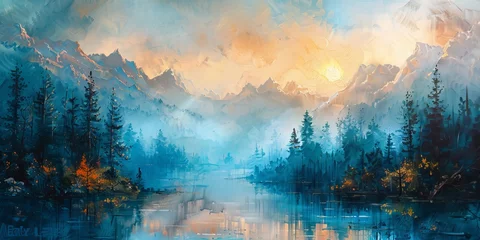 Photo sur Plexiglas Matin avec brouillard breathtaking landscapes of nature