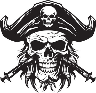 Skull with Dagger Crest Jolly Roger Insignia Buccaneers Legacy Badge Skull and Crossed Daggers Symbol