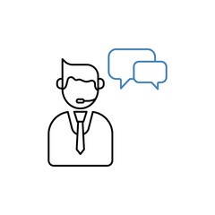 customer service concept line icon. Simple element illustration. customer service concept outline symbol design.