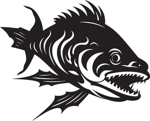 Azure Allegro Playful Freshwater Fish Logo Vectors Streamline Serenity Tropical Fish Design Vector Compositions