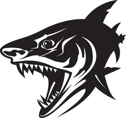 Obraz premium Coral Cascade Freshwater Fish Design Logo Sketches Ripple Rhapsody Tropical Fish Logo Vector Inspirations