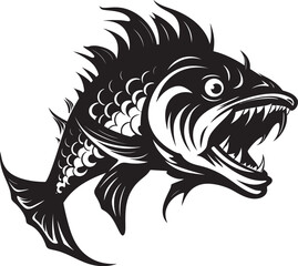 Aqua Allegiance Tropical Fish Design Vector Illustrations Paradise Palette Vibrant Freshwater Fish Logo Vectors