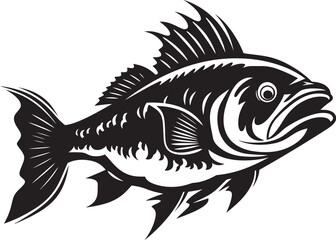 Stream Serenade Tropical Fish Iconic Vector Icons Tropic Tinge Freshwater Fish Design Logo Graphics