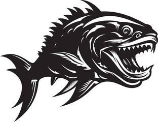 Riverine Rhapsody Tropical Fish Design Vector Compositions Azure Allegiance Serene Freshwater Fish Logo Illustrations