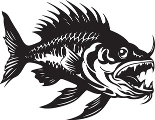 Oasis Opulence Tropical Fish Logo Vector Artistry Stream Serenity Dynamic Freshwater Fish Design Vector Graphics