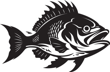 Tropic Tints Artistic Freshwater Fish Iconic Vector Vectors Aqua Allegiance Elegant Tropical Fish Logo Design Illustrations