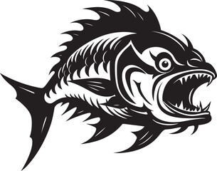 Paradise Piscine Vibrant Freshwater Fish Design Icon Graphics Riverine Realms Dynamic Tropical Fish Iconic Vector Logos