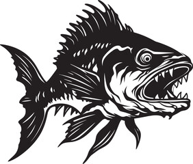 Freshwater Delights Graphic Vector Icons Stunning Fish of the Tropics Emblematic Designs