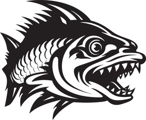 Coral Cascade Tropical Fish Vector Icons Stream Serenade Freshwater Fish Logo Concepts