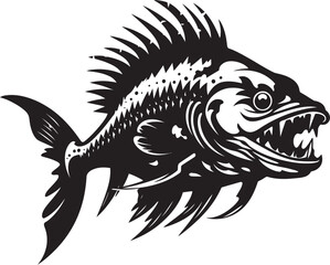 Streamline Splendor Tropical Fish Logo Sketches Edenic Echoes Vector Designs of Freshwater Fish