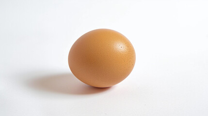 single chicken egg isolated on white background. Generative Ai
