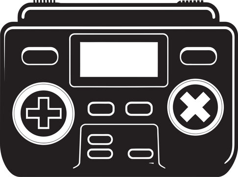 Gaming Heritage Vintage Handheld Console Logo Pixelated Memories Retro Console Vector Art