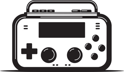 Retro Gaming Legacy Retro Portable Console Icon Pocket Sized Nostalgia Haven Vintage Console Emblem