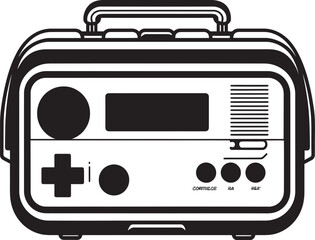 Pocket Arcade Excursion Handheld Console Logo Maritime Anchor Emblem Ship Rope Vector Logo