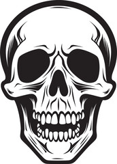 Petrifying Skeletal Symbol Startled Vector Icon Grim Surprise Logo Shocked Skeleton Design