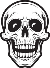 Chilling Surprise Symbol Shocked Skeleton Logo Dreadful Skeletal Icon Startled Vector Graphic