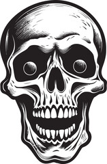 Terrifying Skeletal Icon Startled Vector Design Spooky Surprise Badge Shocked Skeleton Emblem