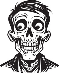 Spine Tingling Icon Shocked Skeleton Vector Design Eerie Skeleton Graphic Startled Vector Logo