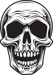 Surprised Bone Structure Icon Startled Skeleton Vector Logo Haunting Surprise Graphic Shocked Vector Design