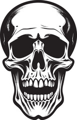 Grim Skeleton Emblem Startled Vector Design Haunting Surprise Symbol Shocked Skeleton Vector Graphic
