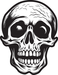 Haunting Surprise Symbol Shocked Skeleton Vector Graphic Spooky Bone Structure Emblem Bone Chilling Vector Logo