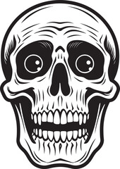 Spooky Bone Structure Emblem Bone Chilling Vector Logo Petrifying Surprise Icon Startled Skeleton Vector Design