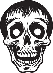Surprised Bone Structure Emblem Petrifying Vector Logo Eerie Surprise Icon Startled Skeleton Vector Design