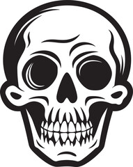 Frightening Skeleton Emblem Bone Chilling Vector Logo Spooky Surprise Symbol Shocked Vector Graphic