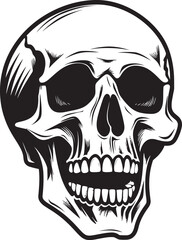 Haunting Surprise Icon Startled Skeleton Vector Graphic Dreadful Skeleton Emblem Petrifying Vector Design