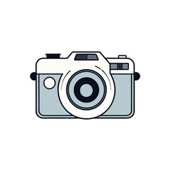 digital photo camera vector illustration isolated transparent background logo, cut out or cutout t-shirt print design