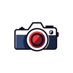 digital photo camera vector illustration isolated transparent background logo, cut out or cutout t-shirt print design