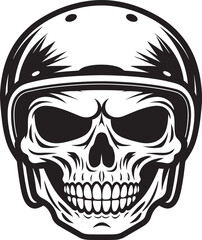SkeleSentinel Vector Icon with Helmeted Skull BoneGuard Helmeted Skull Logo Design