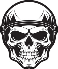 SkullArmor Vector Logo with Skull in Helmet HelmHerald Helmeted Skull Icon Graphic