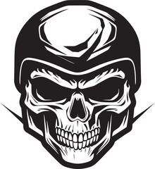SkeleGuardian Vector Icon with Skull in Helmet BoneKnight Helmeted Skull Logo Design