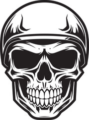SkeleGuardian Vector Icon with Skull in Helmet BoneDefender Helmeted Skull Logo Design