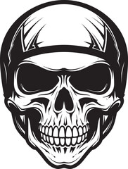 BoneDefender Vector Icon with Helmeted Skull Skull Armor Helmeted Skull Graphic Logo