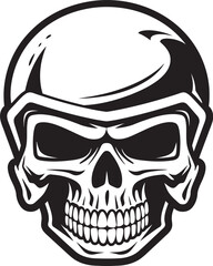 SkeleHerald Vector Icon with Skull in Helmet BoneGuard Helmeted Skull Logo Design