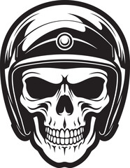 SkullHerald Vector Logo with Skull in Helmet HelmArmor Helmeted Skull Icon Graphic