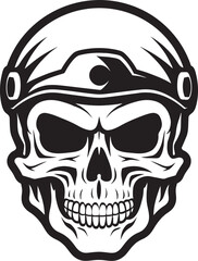SkullSentry Vector Logo with Skull in Helmet HelmGuardian Helmeted Skull Icon Graphic
