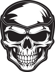 SkeleDefender Vector Icon with Skull in Helmet BoneSentinel Helmeted Skull Logo Design