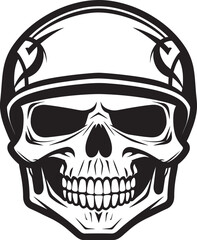 DefenderDome Helmeted Skull Graphic Logo SentrySecure Helmeted Skull Vector Icon