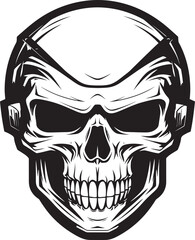 SecureSkull Vector Icon with Skull in Helmet ArmorArt Helmeted Skull Graphic Logo