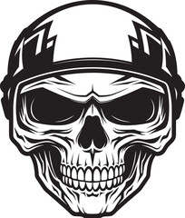 SkeleShield Helmeted Skull Icon Design BoneKnight Vector Icon with Helmeted Skull