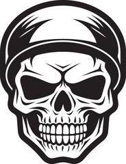 BoneDefender Vector Logo with Skull in Helmet Skull Armor Helmeted Skull Logo Design