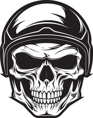 Skull Sentry Vector Logo with Skull in Helmet HelmHerald Helmeted Skull Icon Design