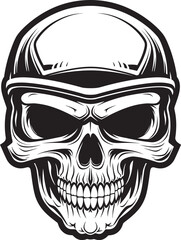 SkeleSentinel Vector Icon with Helmeted Skull BoneGuard Helmeted Skull Icon Design