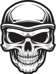 SkeleSentinel Vector Icon with Helmeted Skull BoneGuard Helmeted Skull Icon Design